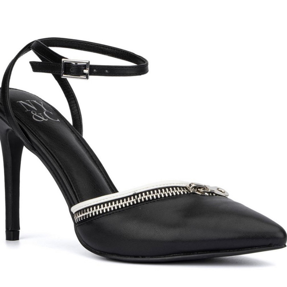 New York & Company Womens Lara Zipper high heel size 9
